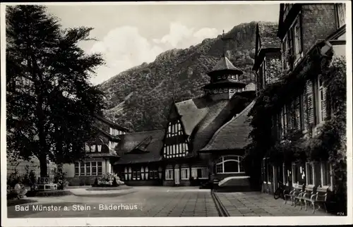 Ak Bad Münster am Stein Ebernburg, Bäderhaus