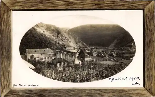 Präge Ak Marienthal Bad Neuenahr Ahrweiler in Rheinland Pfalz, Ruine im Ahrtal, Kirche, Weinberg