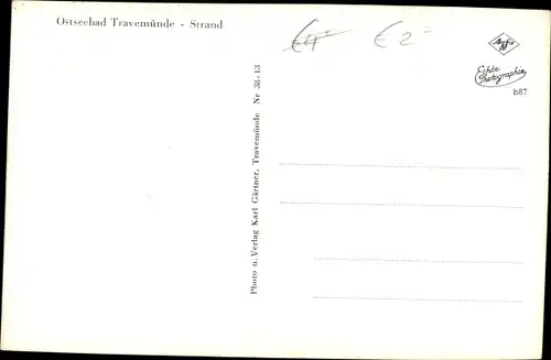 Ak Ostseebad Travemünde Lübeck, Strand