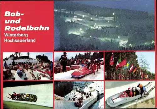 Ak Winterberg im Sauerland, Bob- und Rodelbahn