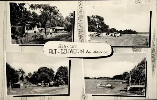 Ak Alt Schwerin Mecklenburgische Seenplatte, Zeltplatz