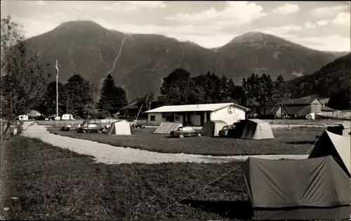 Ak Weissach Weißach Rottach Egern in Oberbayern, Campingplatz Wallberg