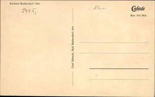 Ak Bad Bodendorf Sinzig am Rhein, Gesamtansicht