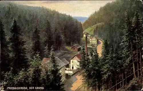 Künstler Ak Friedrichroda im Thüringer Wald, Der Grund