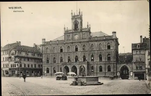 Ak Weimar in Thüringen, Rathaus