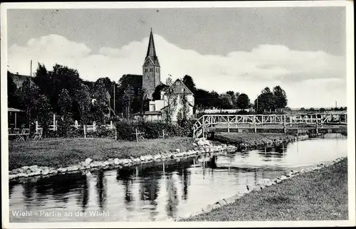 Ak Wiehl im Oberbergischen Kreis, Partie an der Wiehl