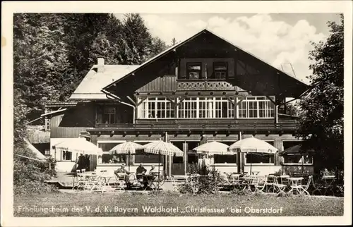 Ak Oberstdorf im Oberallgäu, Erholungsheim d. V. d. K. Bayern Waldhotel Christlessee