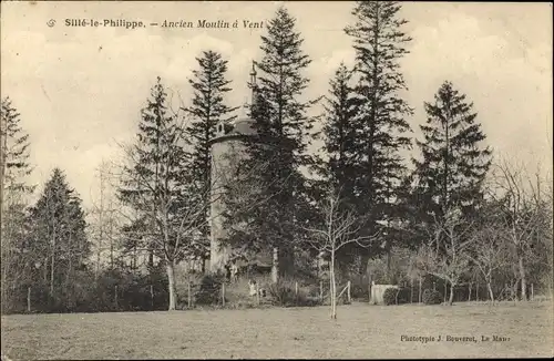 Ak Sillé-le-Philippe Sarthe, Ancien Moulin a Vent