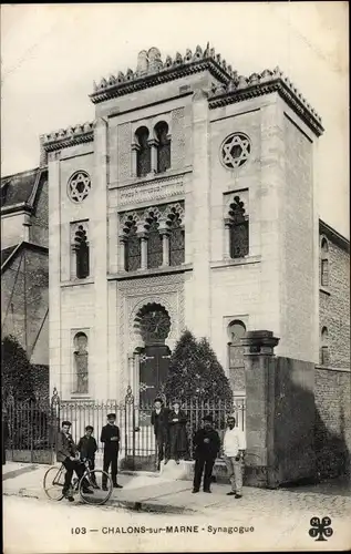 Judaika Ak Chalons sur Marne, Synagoge