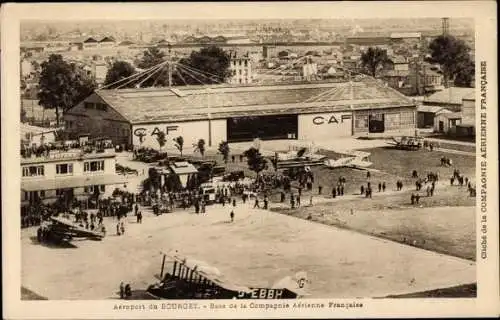 Ak Le Bourget Seine Saint Denis, base de la Compagnie Aerienne Francaise, Flughafen, Flugzeuge