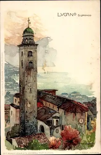 Künstler Litho Wielandt, Manuel, Lugano Kanton Tessin Schweiz, Kirche S. Lorenzo