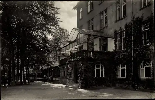 Ak Winterkasten Lindenfels Odenwald, Straßenpartie an einem Haus