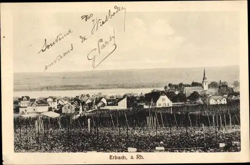 Ak Erbach im Rheingau Eltville am Rhein Hessen, Panorama