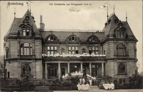 Ak Heidelberg am Neckar, Die Stadthalle als Lazarett 1914-15, 1. WK