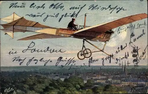 Künstler Ak Beraud, N., Aeroplan Antoinette, Tuck No. 432, Flugmaschinen