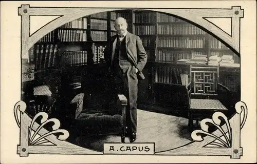 Ak Alfred Capus, Schriftsteller, Journalist, Arbeitszimmer