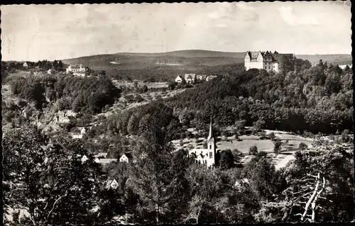 Ak Niedernhausen Fischbachtal im Odenwald, Schloss mit Umgebung