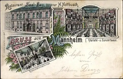 Litho Mannheim in Baden, Restaurant Saalbau, Concertsaal