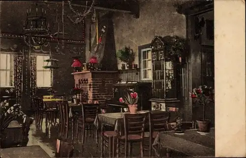 Ak Eutin in Ostholstein, Uklei Fährhaus, Innenansicht