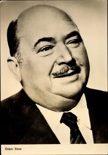 Ak Schauspieler Oskar Sima, Portrait, Krawatte