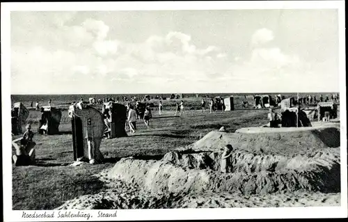 Ak Sahlenburg Cuxhaven in Niedersachsen, Strandleben