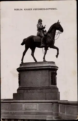 Ak Berlin Mitte, Kaiser Friedrich Denkmal