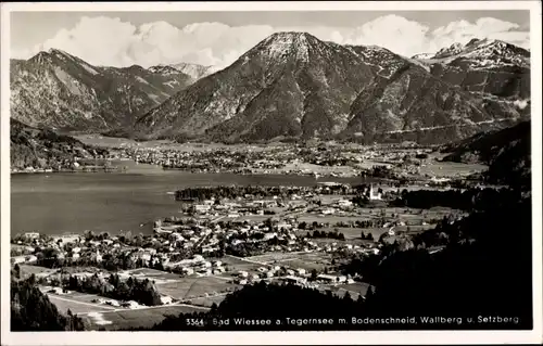 Ak Bad Wiessee in Oberbayern, Tegernsee, Bodenschneid, Wallberg, Setzberg