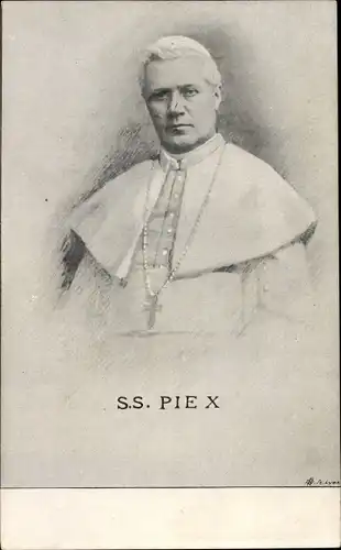 Künstler Ak Lyon, Sc., Papst Pius X.