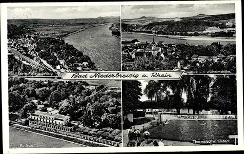 Ak Niederbreisig Bad Breisig am Rhein, Thermal-Schwimmbad, Kurhaus, Teilansich v. Wilhelmshöhe