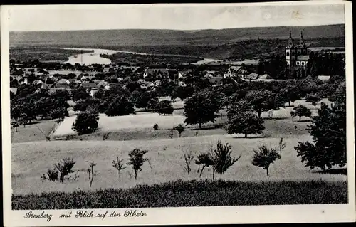 Ak Arenberg Koblenz am Rhein, Teilansicht mit Rhein
