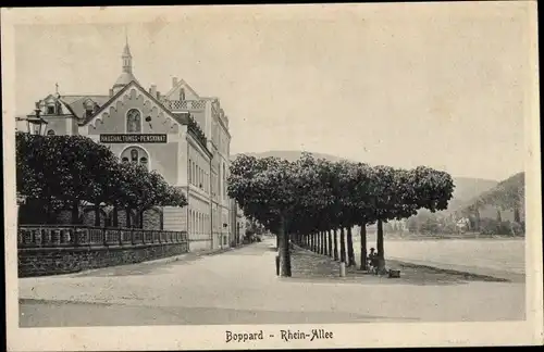 Ak Boppard am Rhein, Rheinallee, Haushaltungspensionat