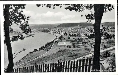 Ak Marktheidenfeld im Spessart Unterfranken, Durchblick zum Ort