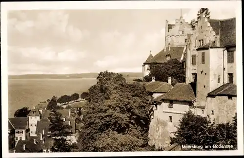 Ak Meersburg am Bodensee, Burg, Ort, Bodensee