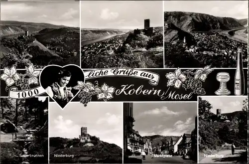 Ak Cobern Kobern Gondorf an der Mosel, Niederburg, Sauerbrunnen, Ort