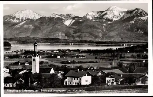 Ak Rimsting am Chiemsee, Total mit Blick auf Hochgern und Hochfelln