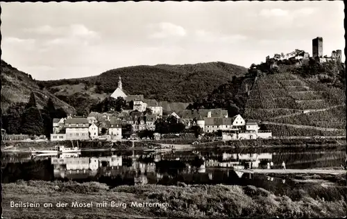 Ak Beilstein an der Mosel, Burgruine Metternich, Ort