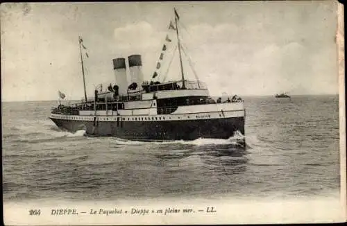 Ak Dieppe Seine Maritime, Le Paquebot Dieppe, Dampfer, CGT, French Line