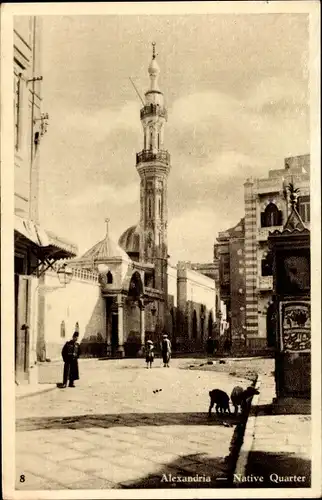 Ak Alexandria Ägypten, Native Quarter