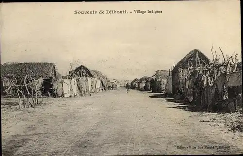 Ak Djibouti Dschibuti, Eingeborenen Dorf