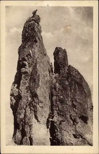 Ak Chamonix Mont Blanc Haute Savoie, Escalade d'une Aiguille