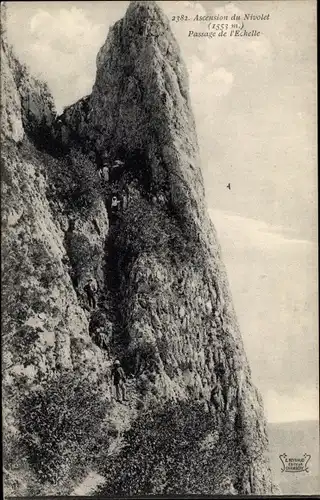 Ak Chambery Savoie, La Croix du Nivolet, Passage de l'Eckelle