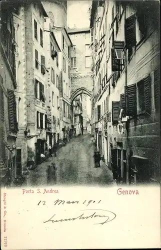 Ak Genova Genua Liguria, Porta S. Andrea