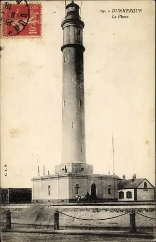 Ak Dunkerque Nord, Le Phare, Partie am Leuchtturm