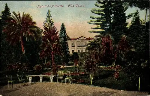 Ak Palermo Sizilien Sicilia Italien, Villa Tasca