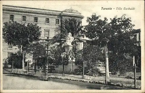 Ak Tarent Taranto Puglia, Villa Garibaldi