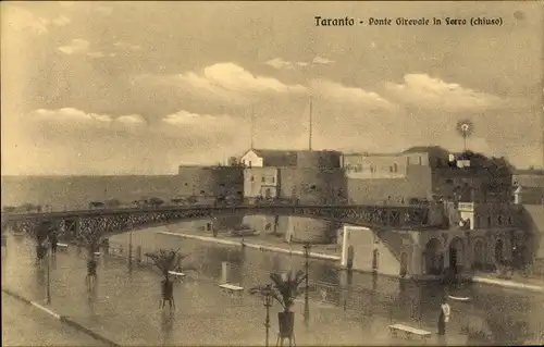 Ak Tarent Taranto Puglia, Ponte Girevole in Ferro