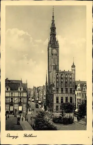 Ak Gdańsk Danzig, Rathaus