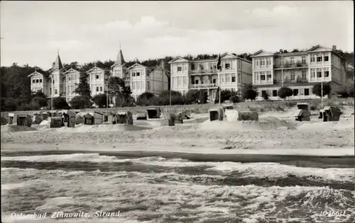 Ak Ostseebad Zinnowitz auf Usedom, Strandpartie