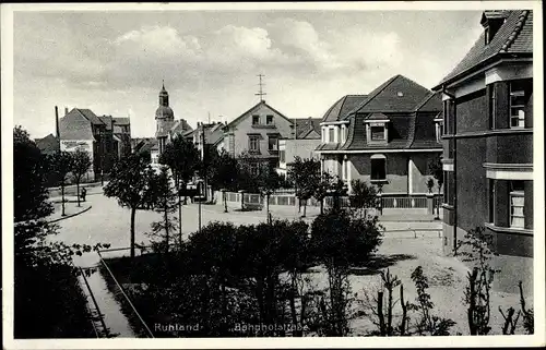 Ak Ruhland in der Oberlausitz, Bahnhofstraße