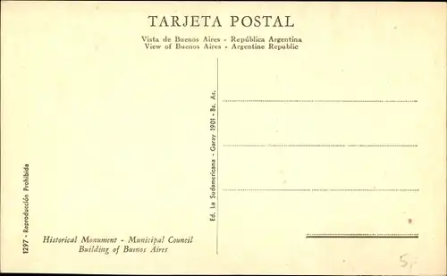 Ak Buenos Aires Argentinien, Monumento Historico, Cabildo de la Ciudad